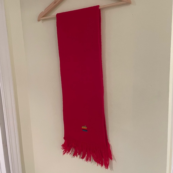 Vintage Apple MacIntosh Logo Red Scarf - RARE - Picture 3 of 6